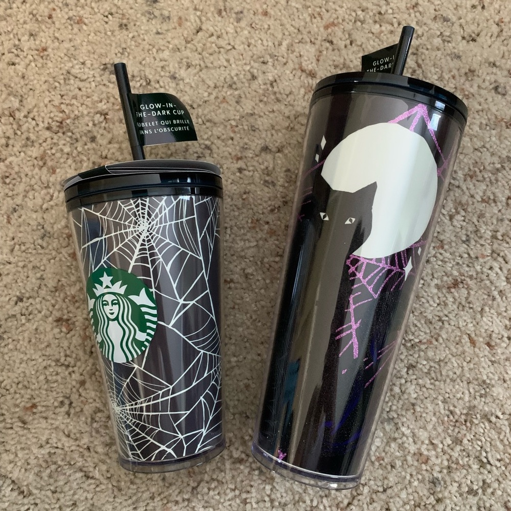2021 Halloween Starbucks Spiderweb + Cat Tumblers